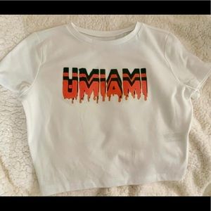 University of Miami crop top